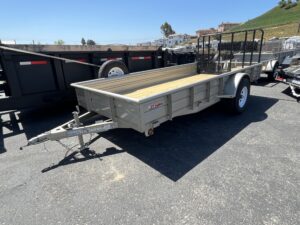 GR TRAILER 6.5 X 14 SINGLE AXLE TRAILER WITH SPRING ASSIST RAMP GATE(7526)